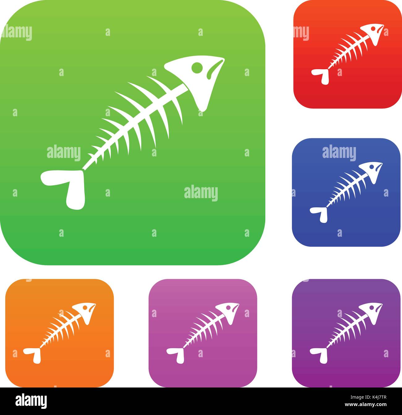 Fish bone set collection Stock Vector Image & Art Alamy