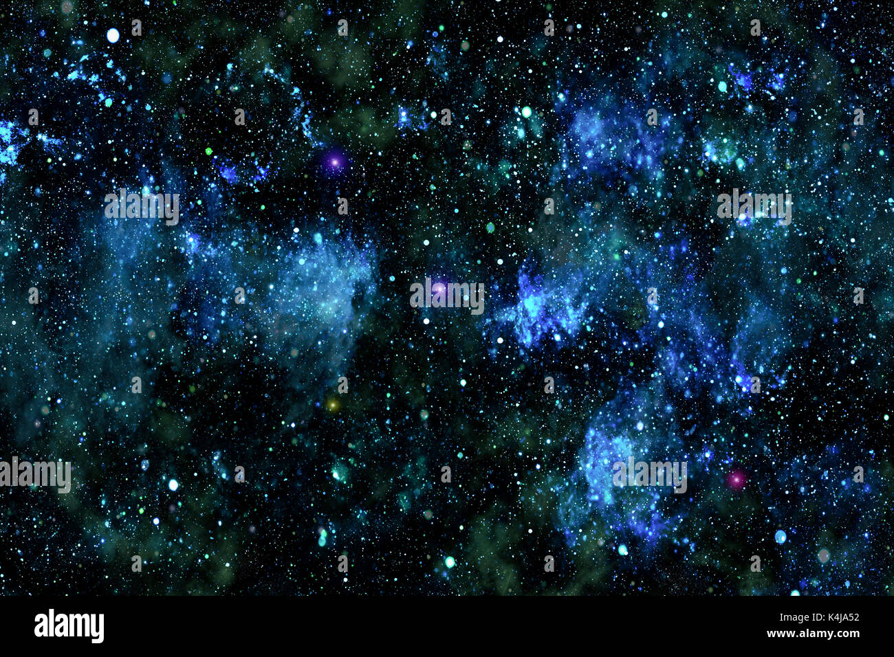 Colorful Starry Night Sky Outer Space background Stock Photo
