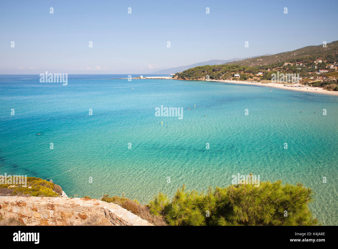 Armenistis east beach, Ikaria island, Aegean Sea, Greece, Europe Stock Photo