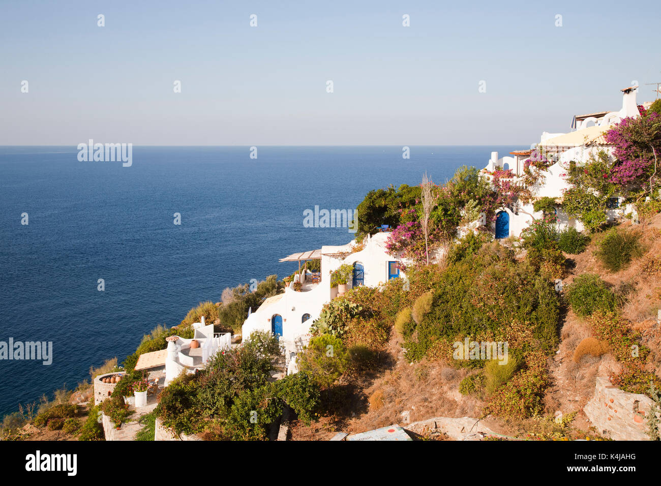 traditional house, road from Armenistis to Nas, Ikaria island, Aegean Sea, Greece, Europe Stock Photo
