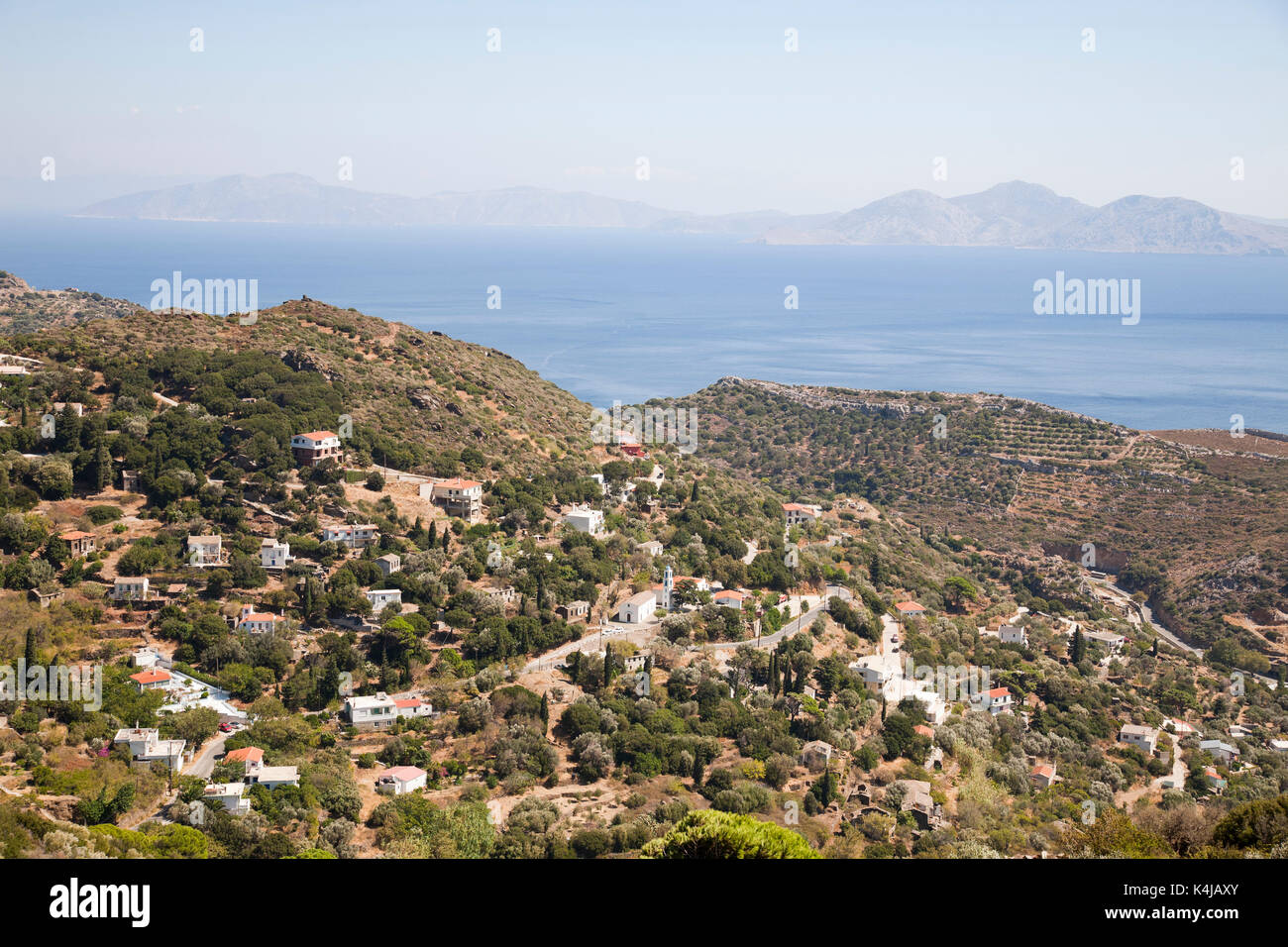 view of the Fourni island from above Aghios Kirykos village, Ikaria