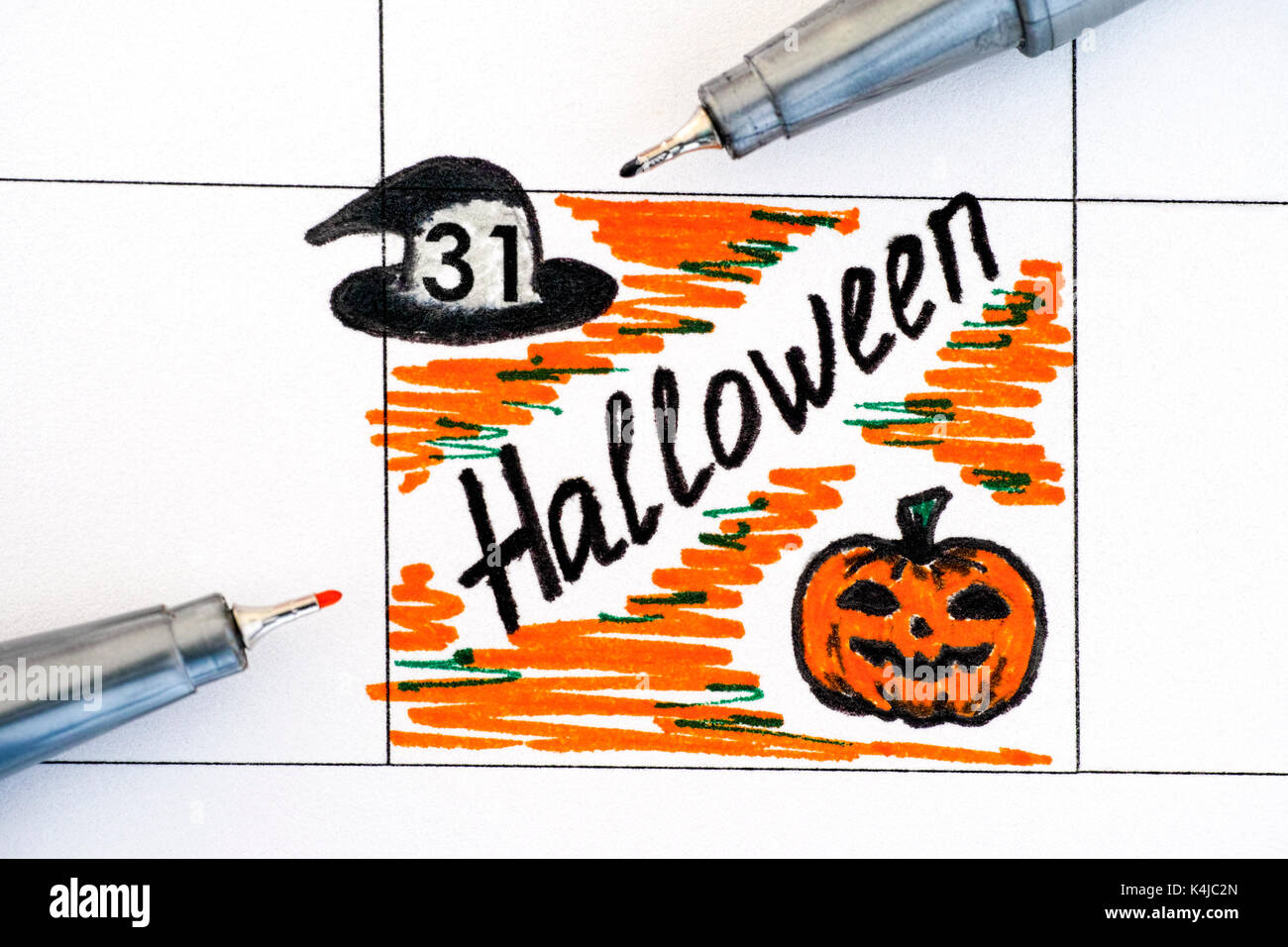 Halloween calendar hi-res stock photography and images - Alamy