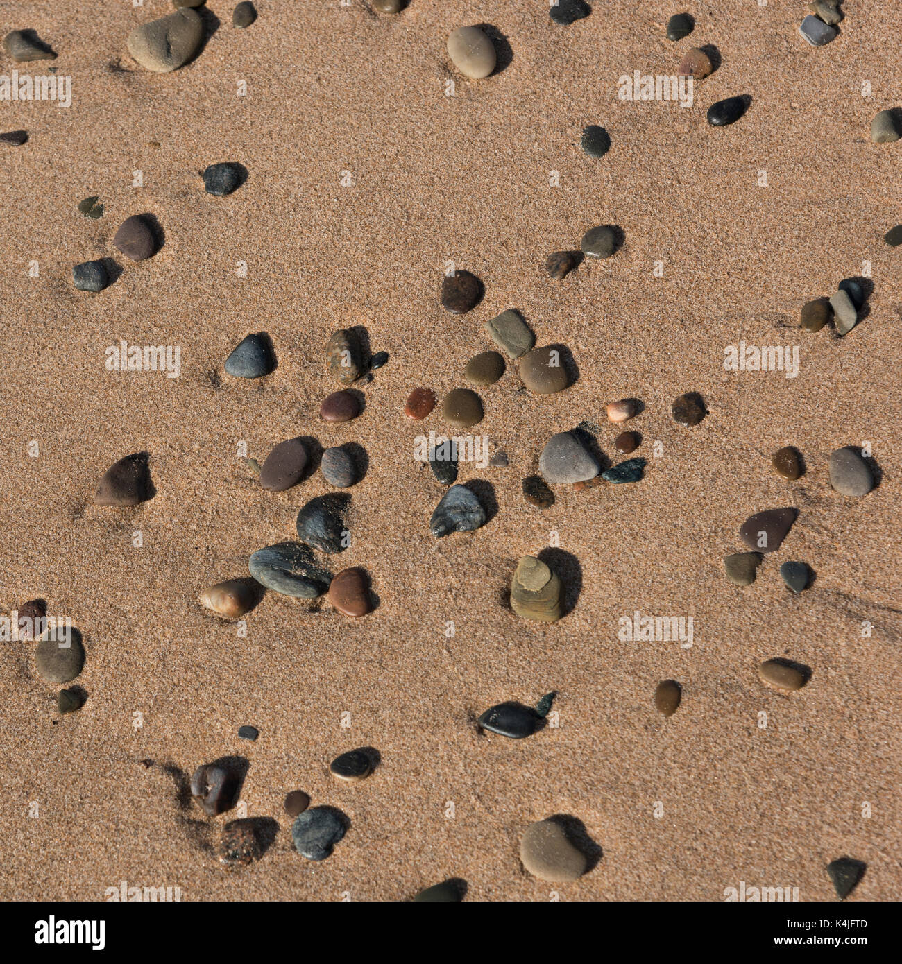 Pebbles on beach, Inverness, Cape Breton Island, Nova Scotia, Canada Stock Photo