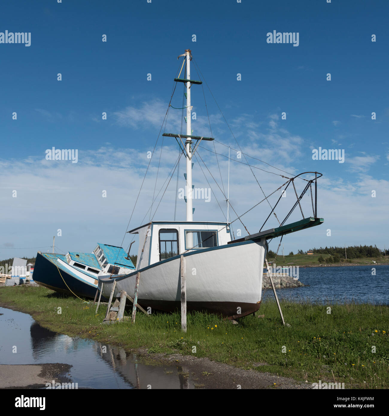 Fishing boats at MainaDieu Harbour, Cape Breton Island, Nova Scotia