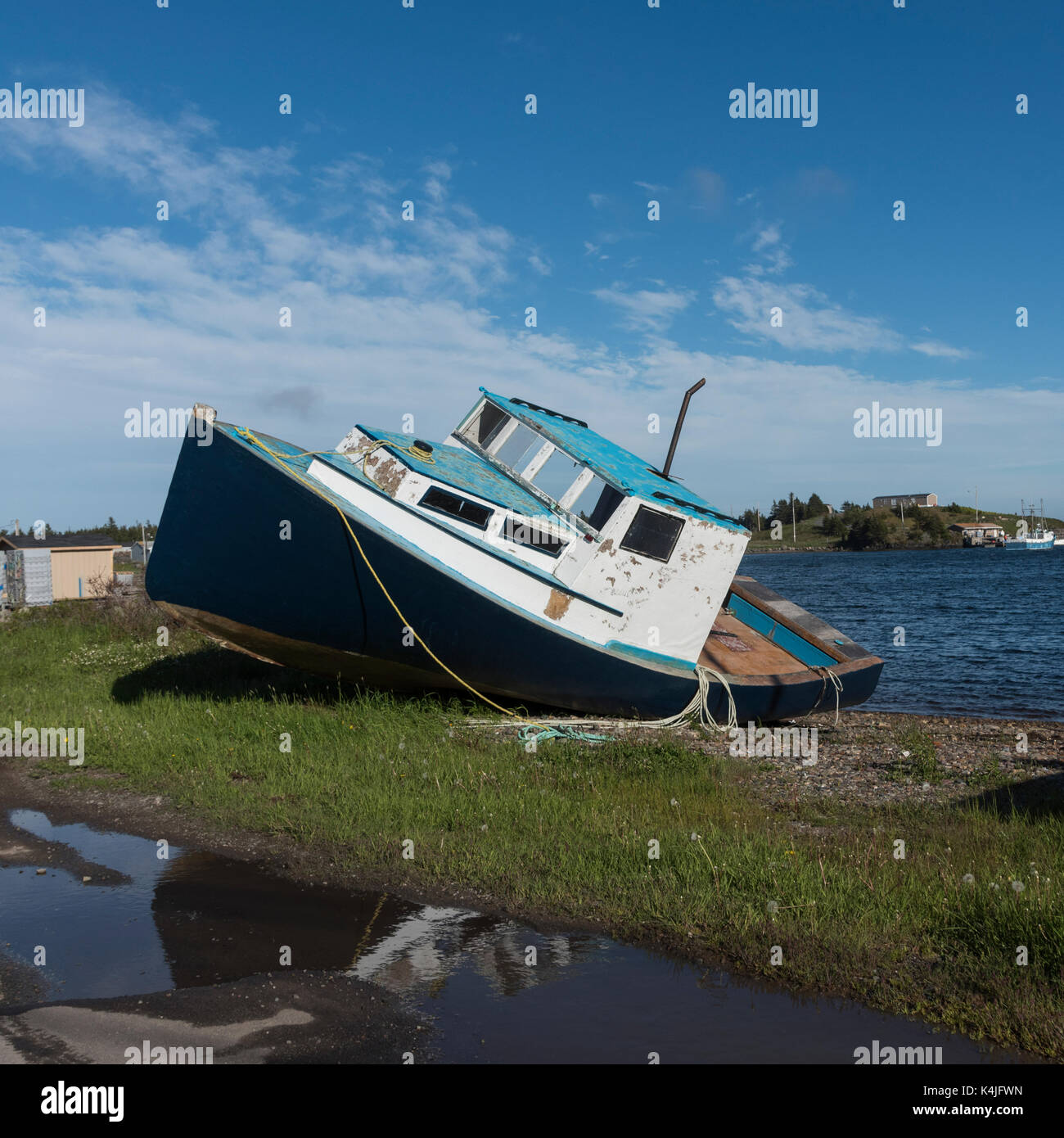 Fishing boat at MainaDieu Harbour, Cape Breton Island, Nova Scotia