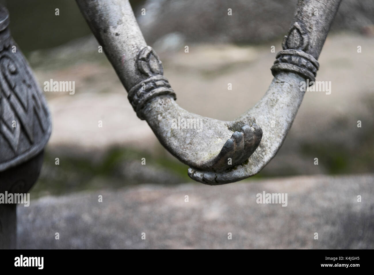 Close-up of hands of statues in Heaven's Garden, Koh Samui, Surat Thani Province, Thailand Stock Photo