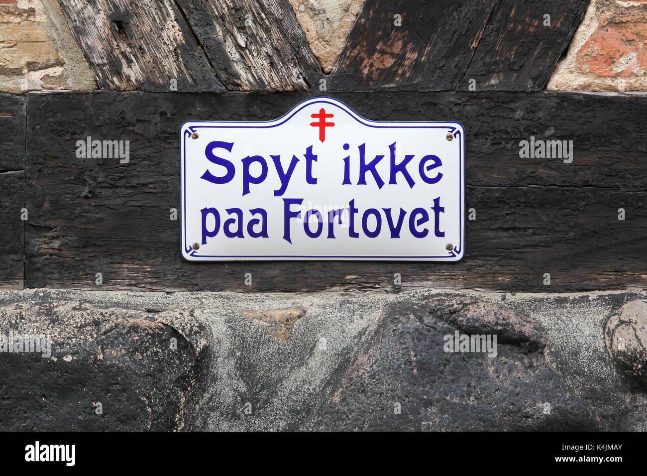 Do Not Spit On The Floor In Danish Stock Photo 157763059 Alamy
