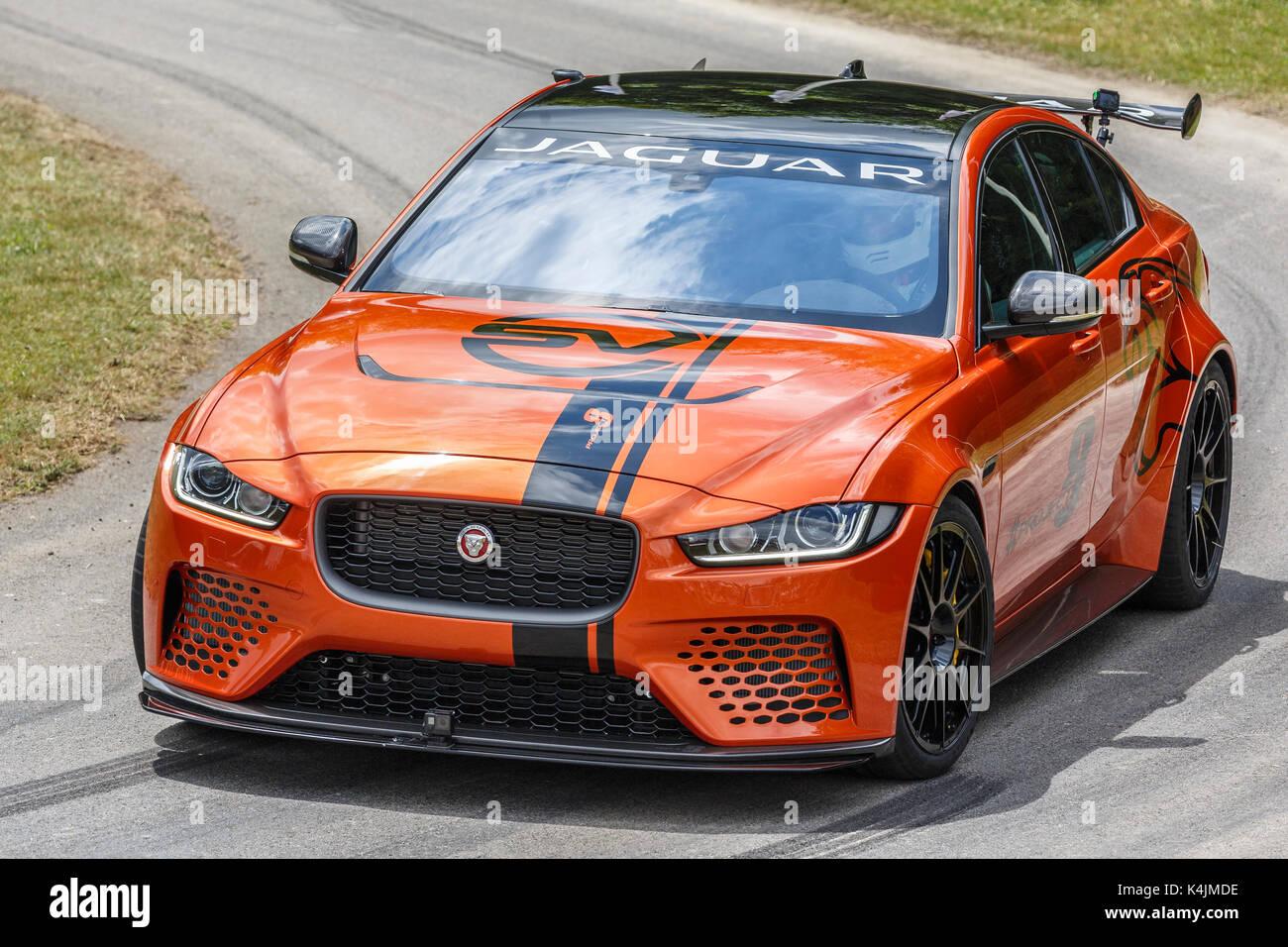 2017 Jaguar XE SVR Project 8 at the 2017 Goodwood Festival of Speed, Sussex, UK. Stock Photo