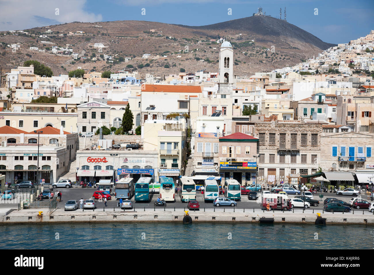 Hermoupolis. Syros island, Cyclades, Aegean Sea, Greece, Europe Stock Photo