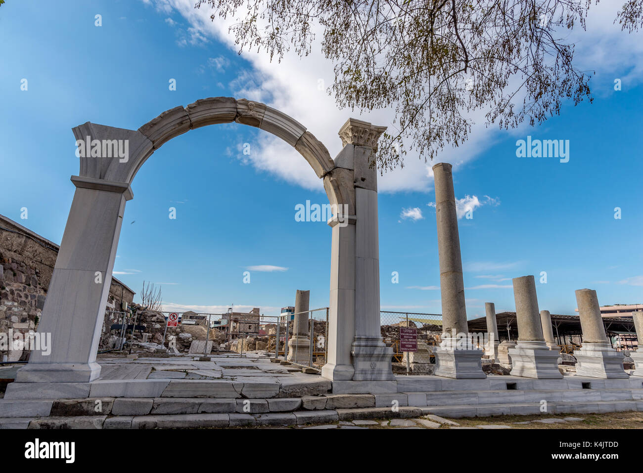Ruins Of Agora At Ancient Smyrna City At Izmir Turkey Stock Photo Alamy