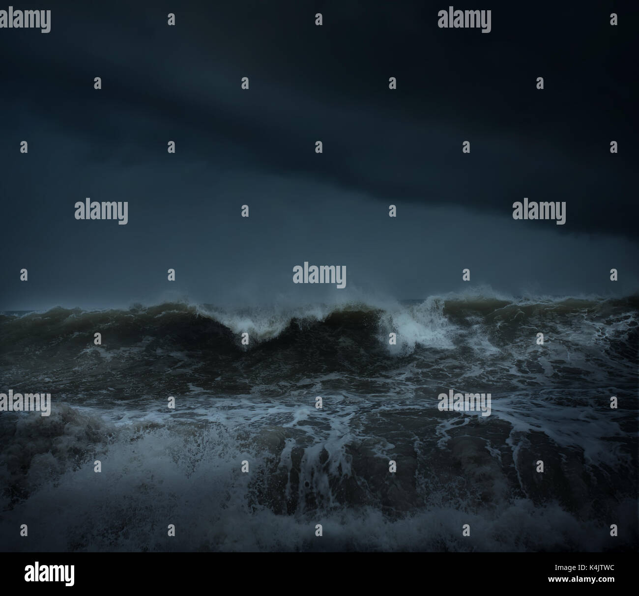 Dark tropical sea stormy background Stock Photo - Alamy