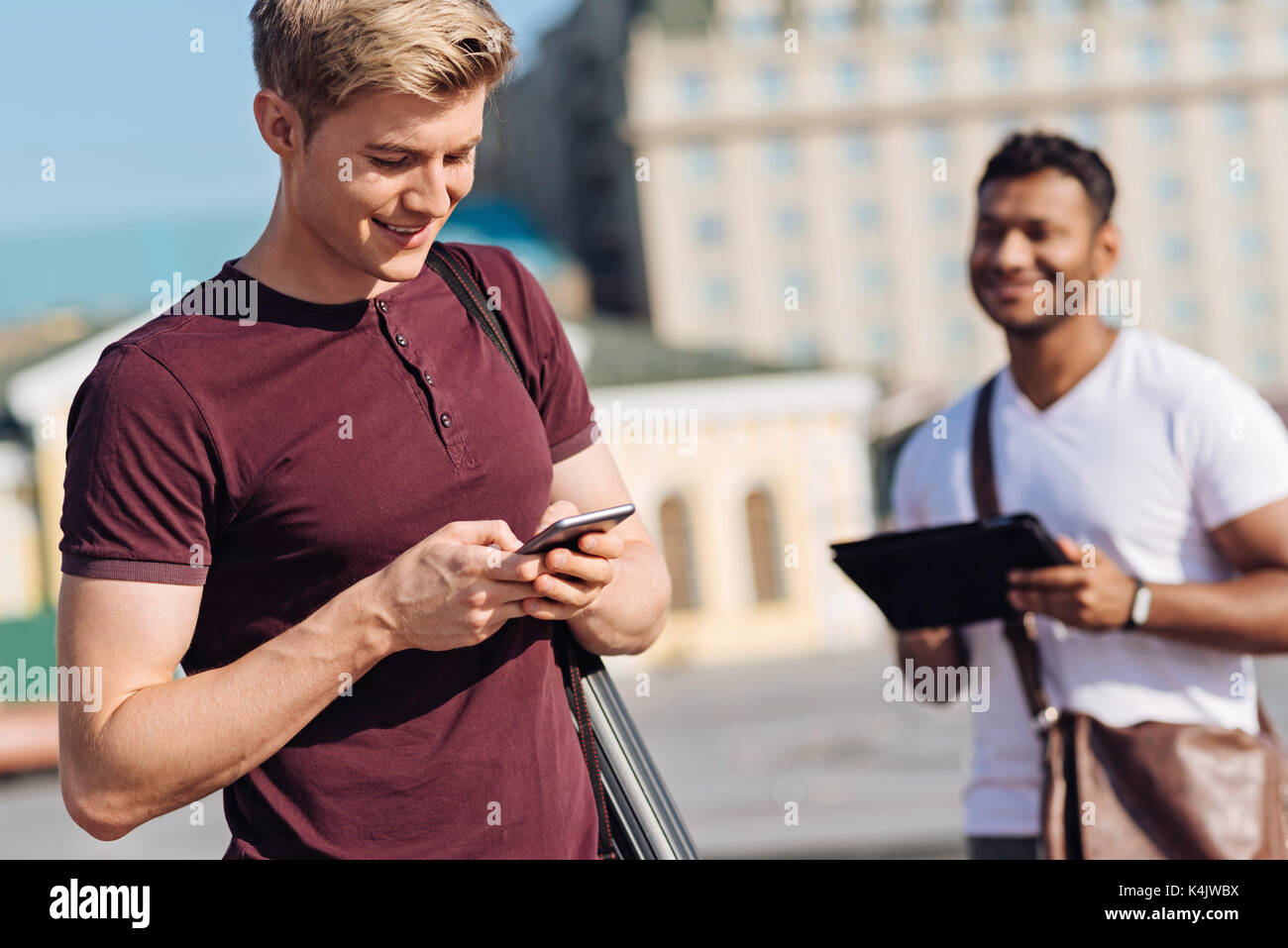 Male student typing in tech hi-res stock photography and images - Alamy