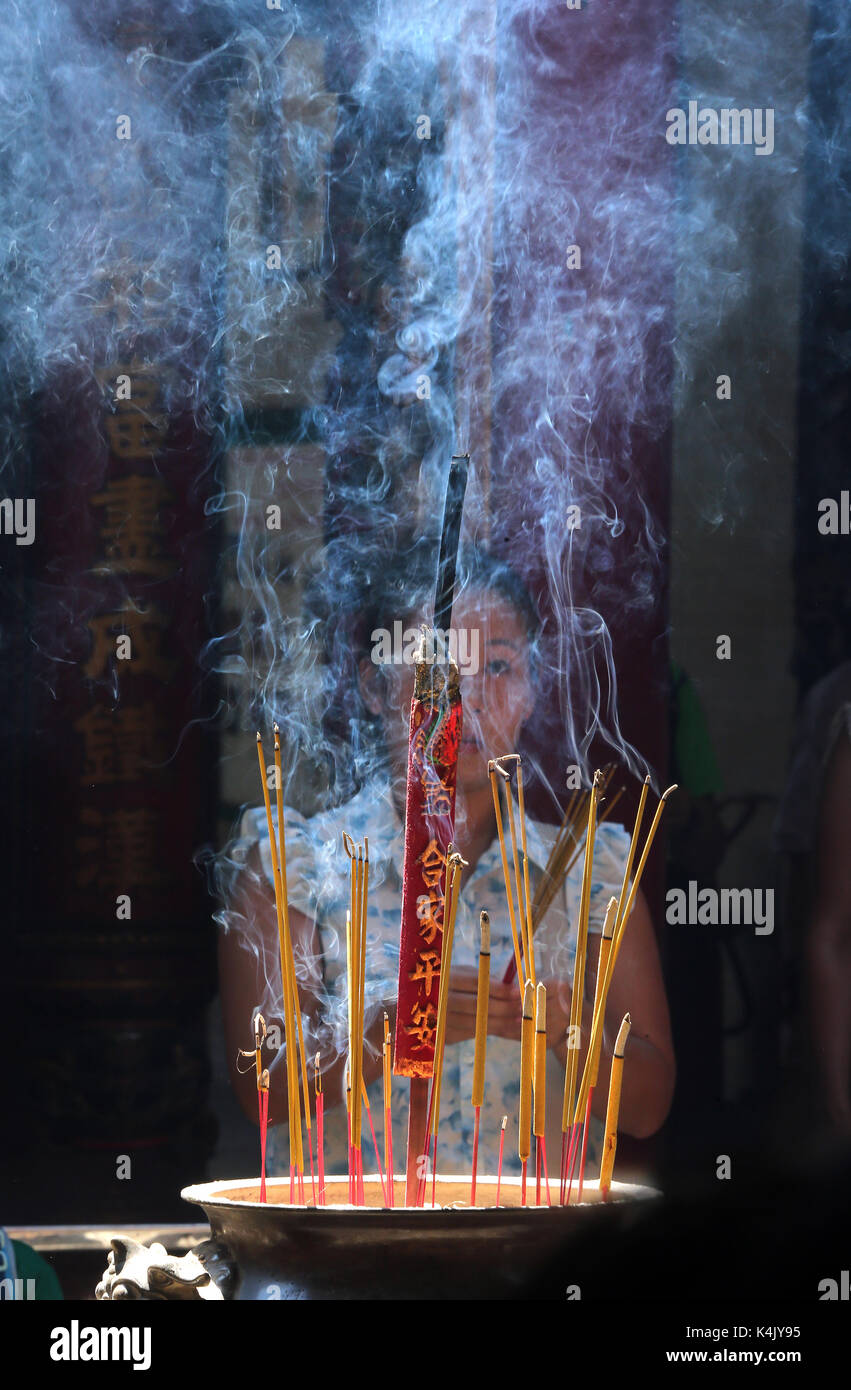 Incense sticks, Taoist temple, Phuoc An Hoi Quan Pagoda, Ho Chi Minh