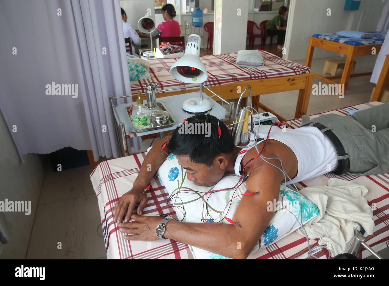 Acupuncture, Vietnamese traditional medicine clinic, Cu Chi, Vietnam