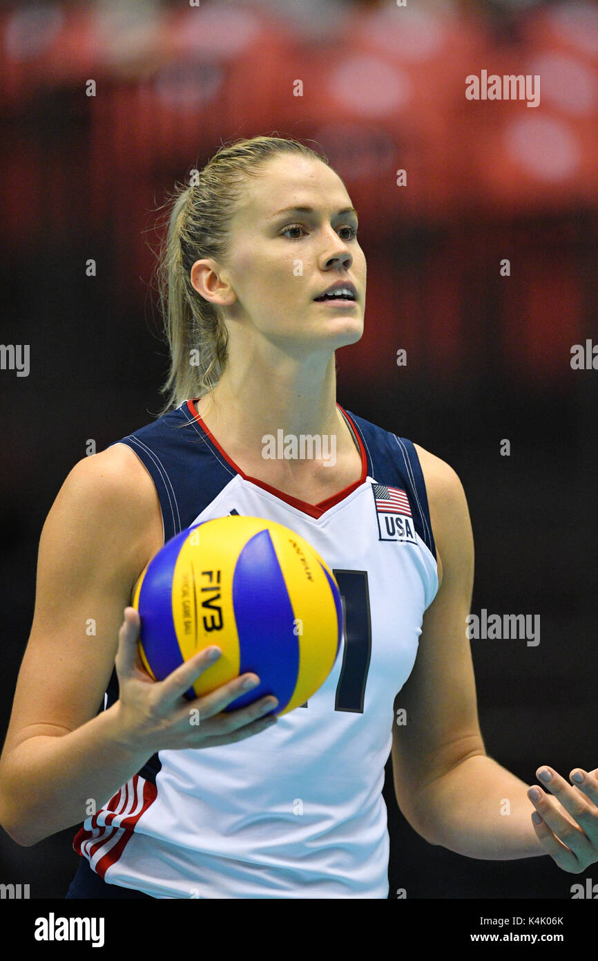 Tokyo, Japan. Credit MATSUO. 5th Sep, 2017. Andrea Drews (USA) Volleyball FIVB World Grand
