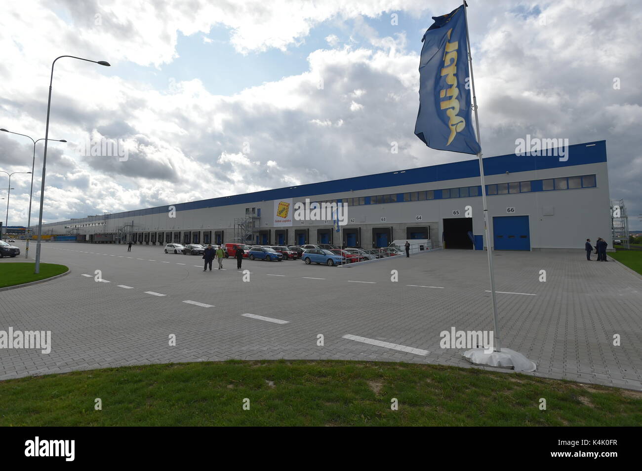 The expanded distribution hall of the Tchibo company at the industrial zone  in Cheb, Czech Republic, on September 6, 2017. With a total area of 73,000  square meters it is the second