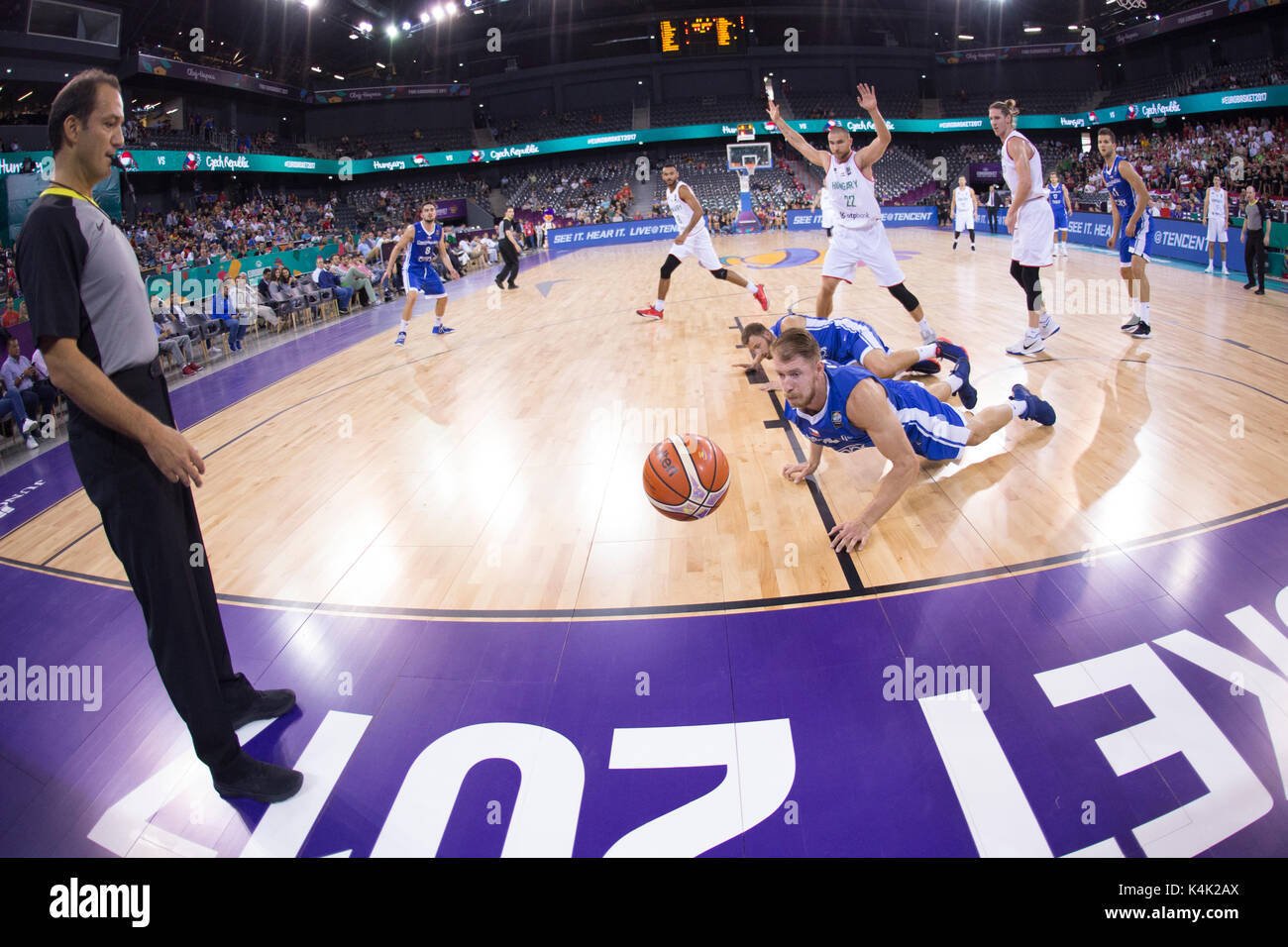 FIBA Eurobasket 2017 - Group C, game between Czech Republik vs Hungary  at Polivalent Hall, Cluj Napoca, Romania, september 1st, 2017. Foto:Manases Sandor Stock Photo