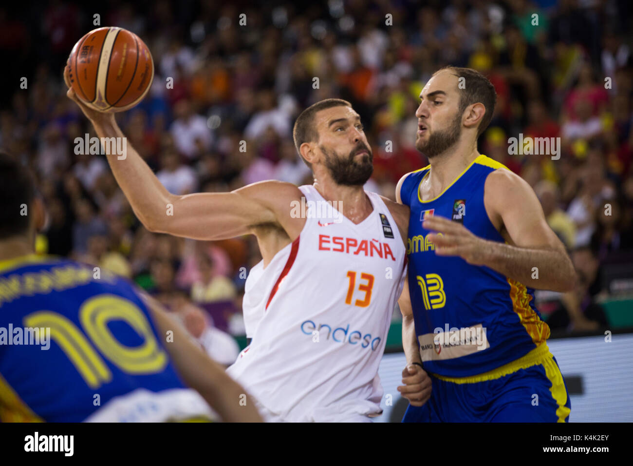 Marc Gasol #13 (ESP) during the FIBA Eurobasket 2017 - Group C, game  between Spain vs Romania at Polivalent Hall, Cluj Napoca, Romania,  september 1st, 2017. Foto:Manases Sandor Stock Photo - Alamy
