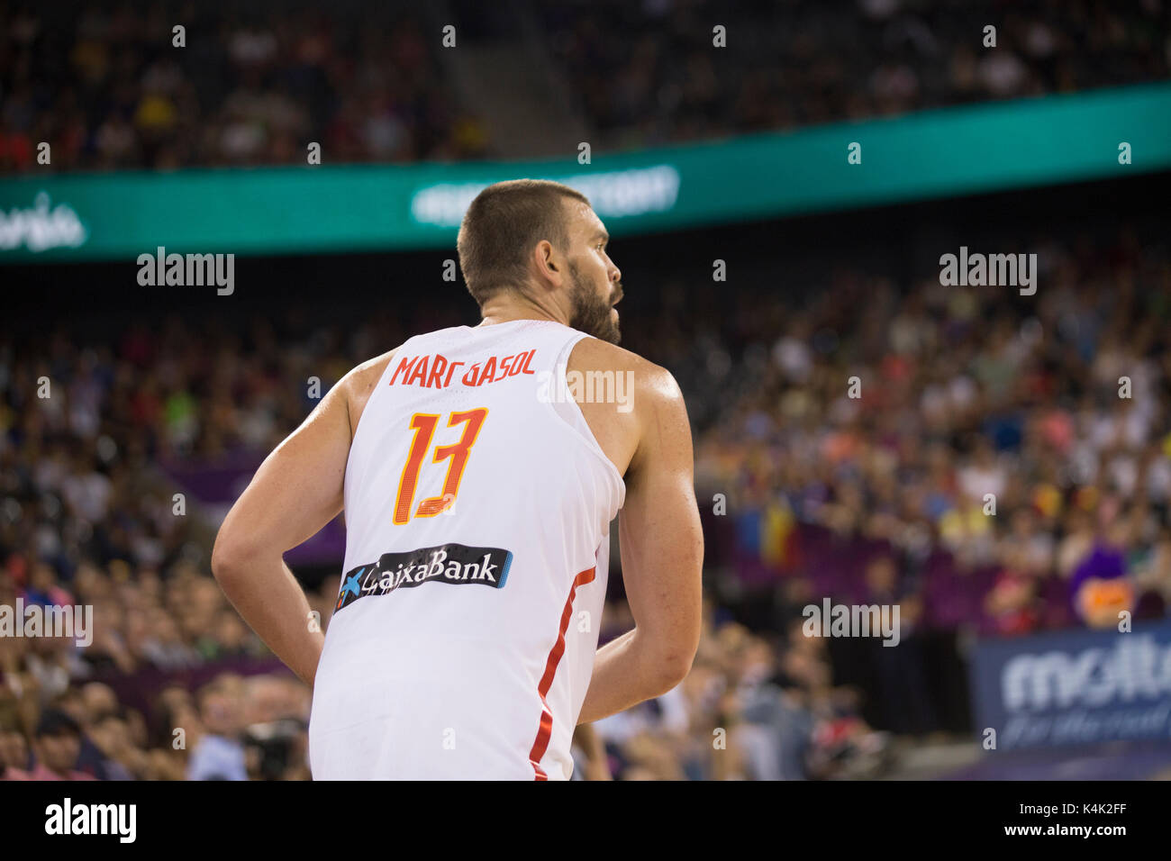 Marc Gasol #13 (ESP) during the FIBA Eurobasket 2017 - Group C, game between Spain vs Romania  at Polivalent Hall, Cluj Napoca, Romania, september 1st, 2017. Foto:Manases Sandor Stock Photo