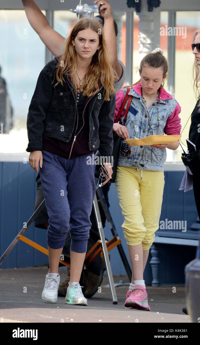 Emilia Jones, daughter of Aled Jones, filming 'Two for Joy' in Weymouth