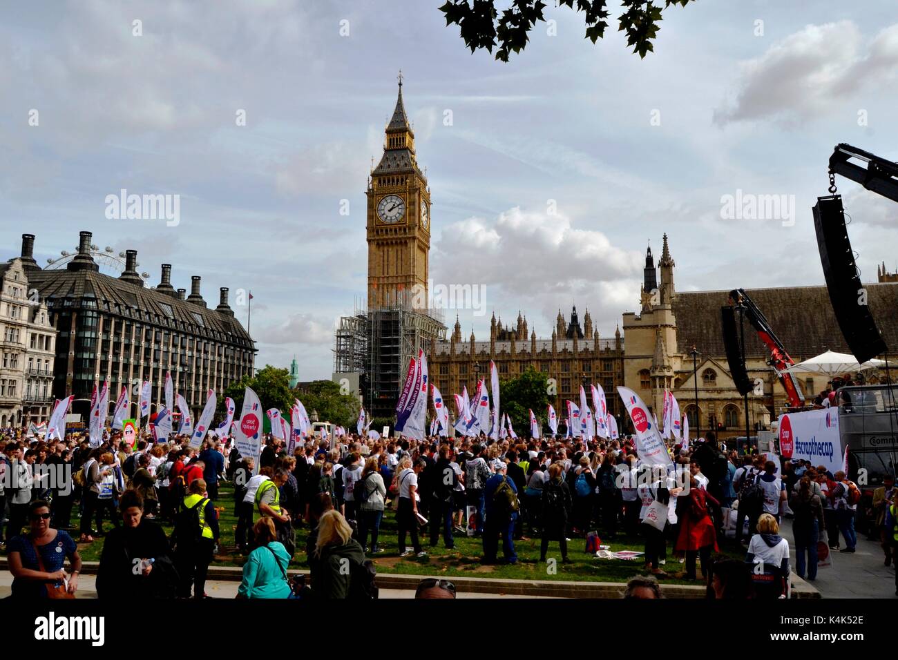 London, UK. 06th Sep, 2017. Thousands of nurses protest in Westminster, London against the pay cuts 6 September, 2017 Credit: Ajit Wick/Alamy Live News Stock Photo