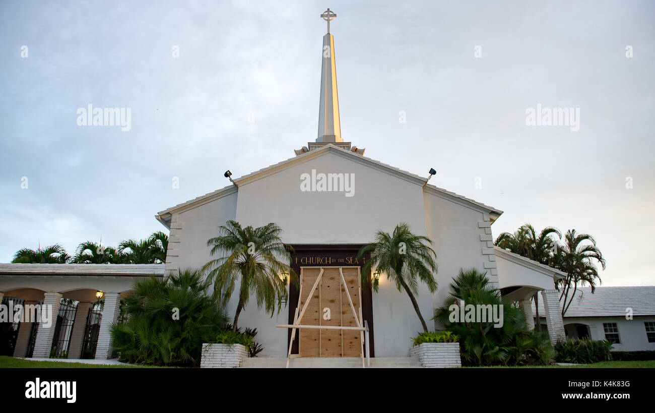 Fort Lauderdale, Florida, Usa. 6Th Sep, 2017. A Church In Fort Lauderdale, Prepared Hurricane Irma. Florida Governor, Rick Scott, Declared A State Of Emergency For All Counties In Florida On Monday, In
