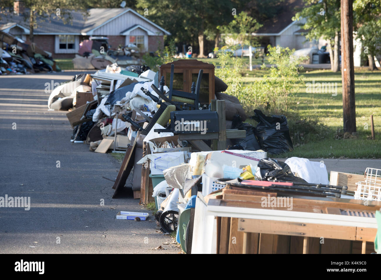 Sour Lake, Texas Sept. 6, 2017 Residents in the Pinewood subdivision
