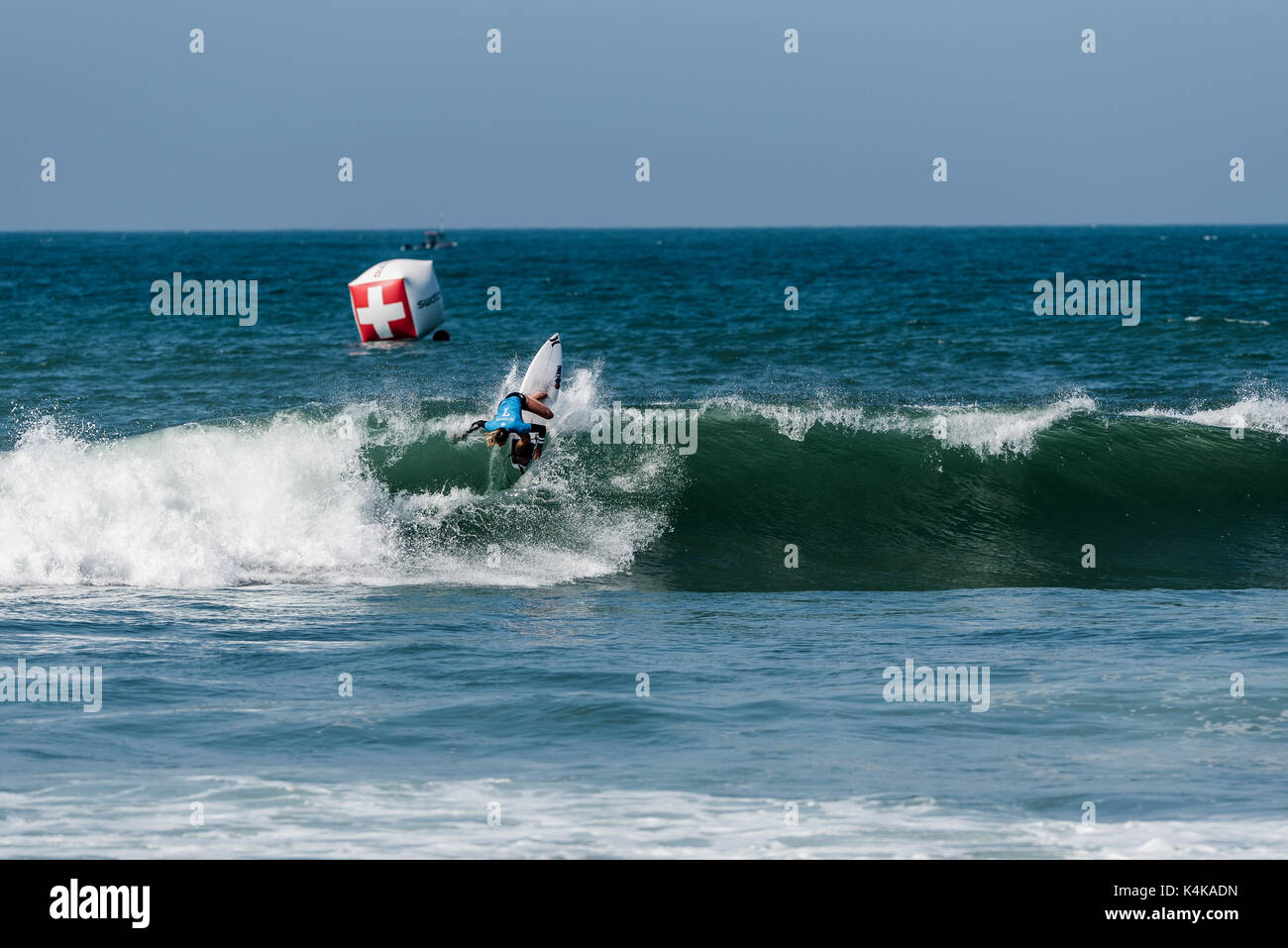 San Clemente, USA. 06th Sep, 2017. Round one of surfing at the 2017 Swatch Women's Pro at Lower Trestles, San Onofre State Beach, San Clamente, CA on September 06, 2017. Surfer: Lakey Peterson (USA). Credit: Benjamin Ginsberg/Alamy Live News  Stock Photo