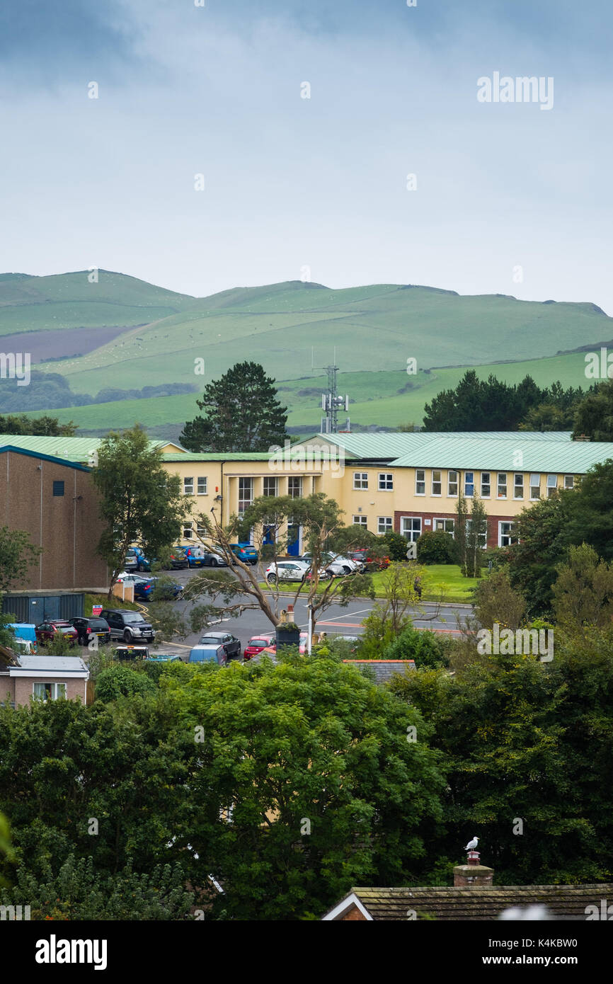 Aberystwyth Wales UK, Thursday 07 September 2017  Penglais secondary school in Aberystwyth Wales, where on the first day of the new term (Tuesday 06 Sept 2017) some 500 pupils were placed in detention and issued with warning notices for failing to comply with the school’s new stricter uniform policy Parents have reacted furiously to the schools stance, and have protested vociferously on social media and  in the press and broadcasting  photo © Keith Morris / Alamy Live News Stock Photo