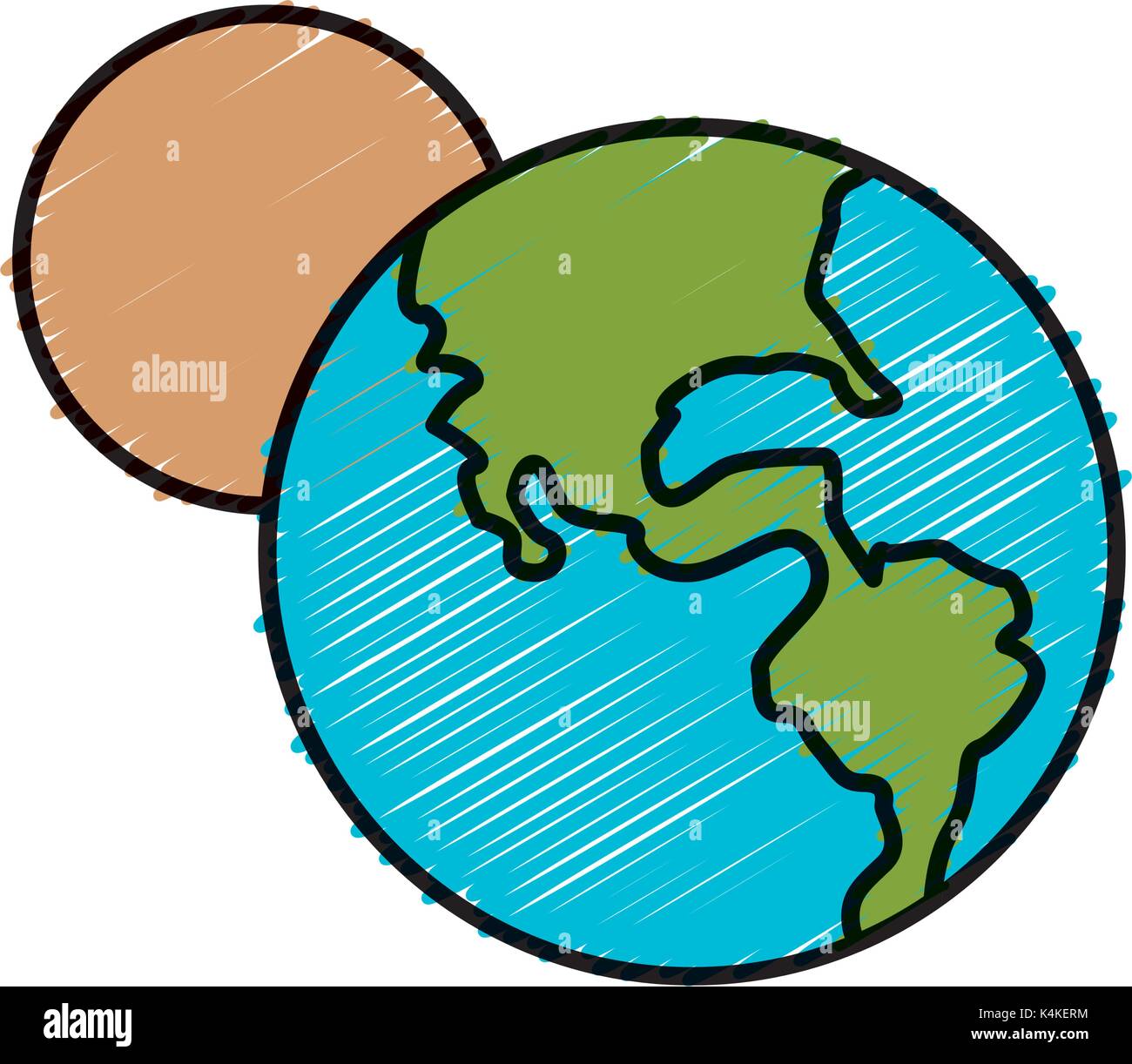 World earth and moon Stock Vector Image & Art - Alamy