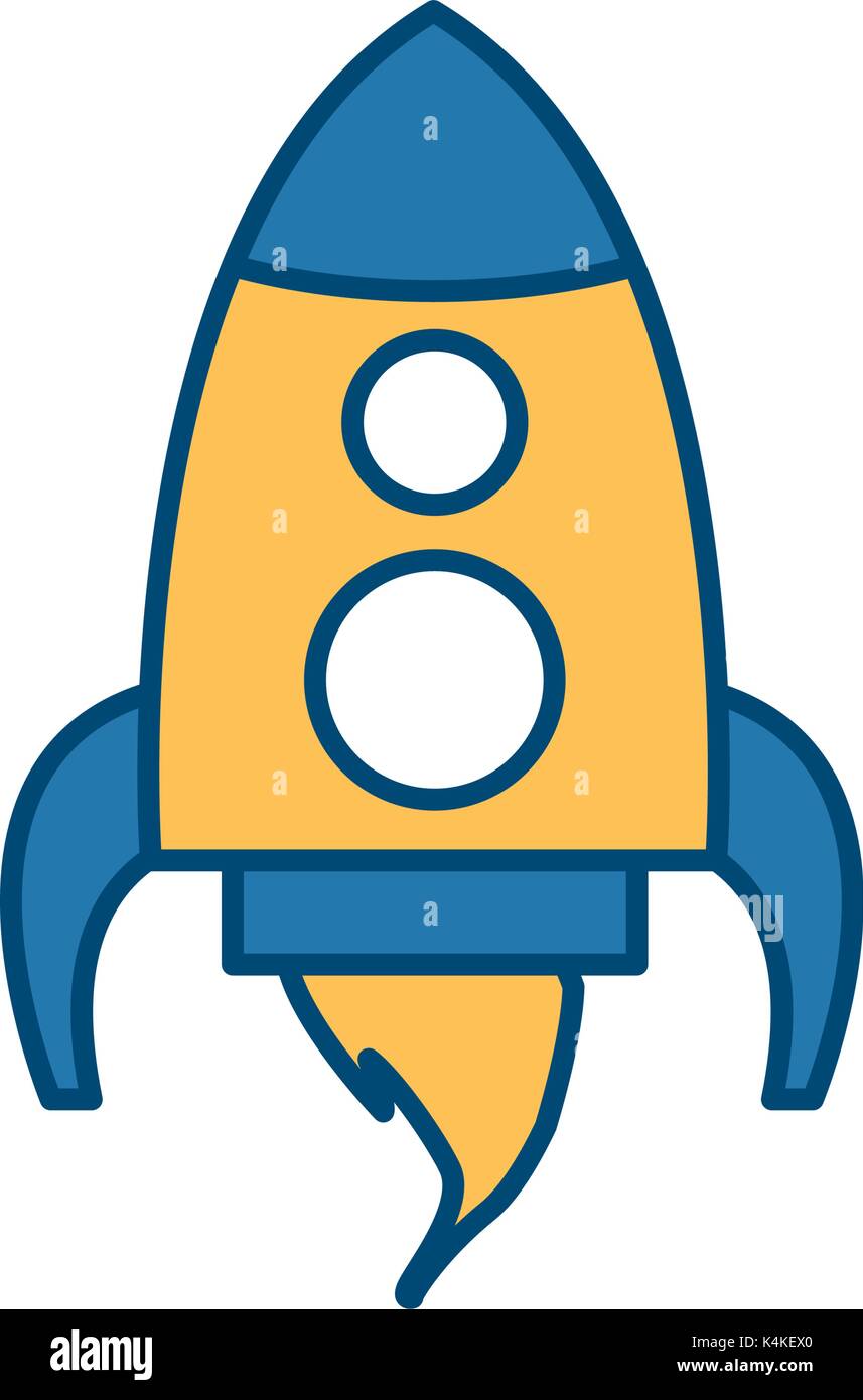 Spaceship rocket isolated Stock Vector Image & Art - Alamy