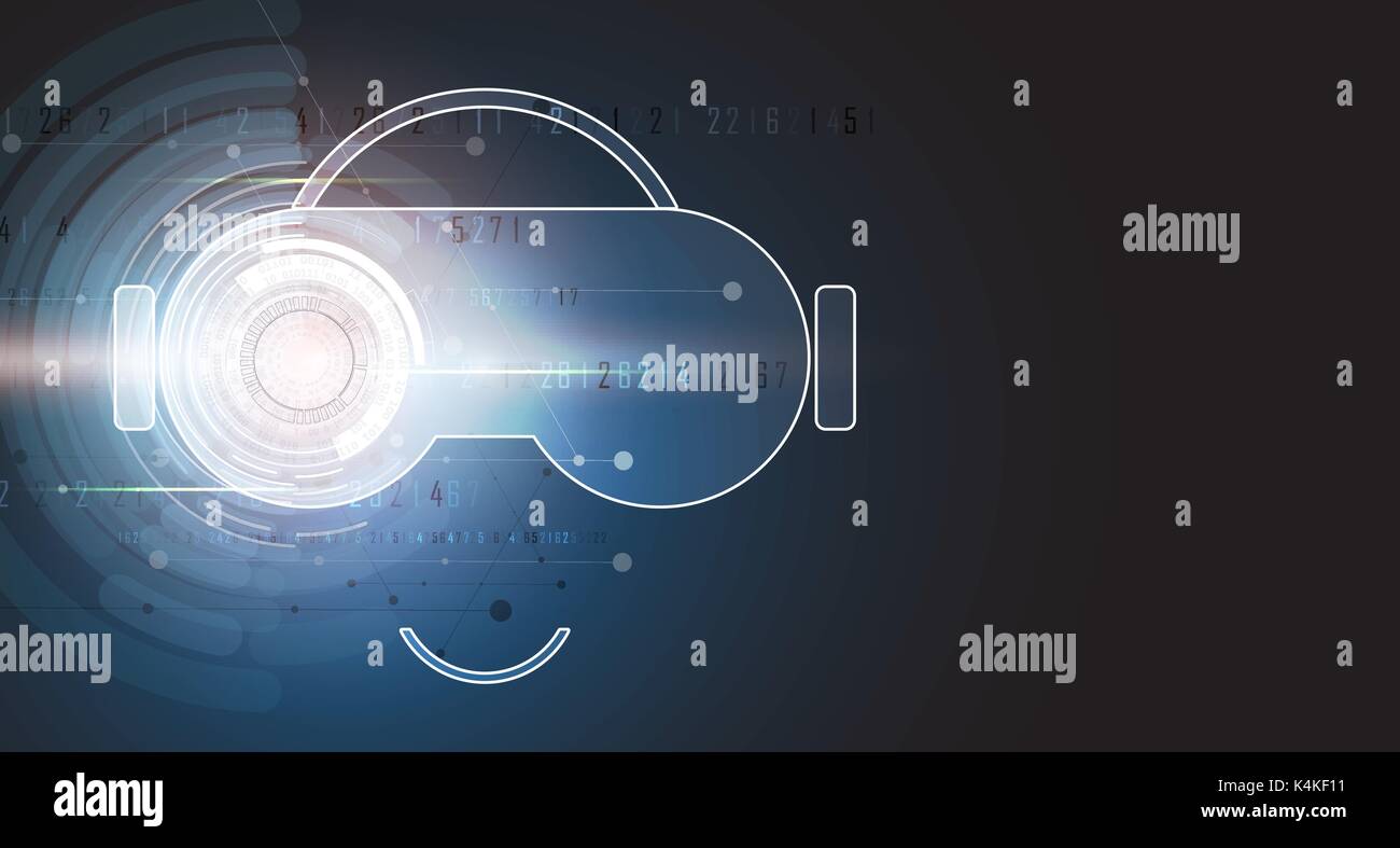 virtual reality in life future technology abstract background Stock ...