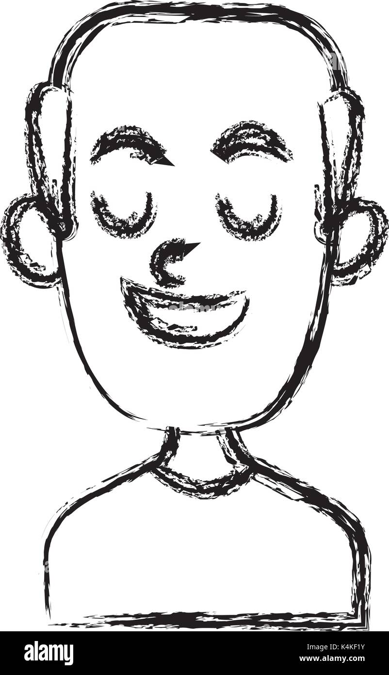 Man smiling with eyes closed Stock Vector Image & Art - Alamy