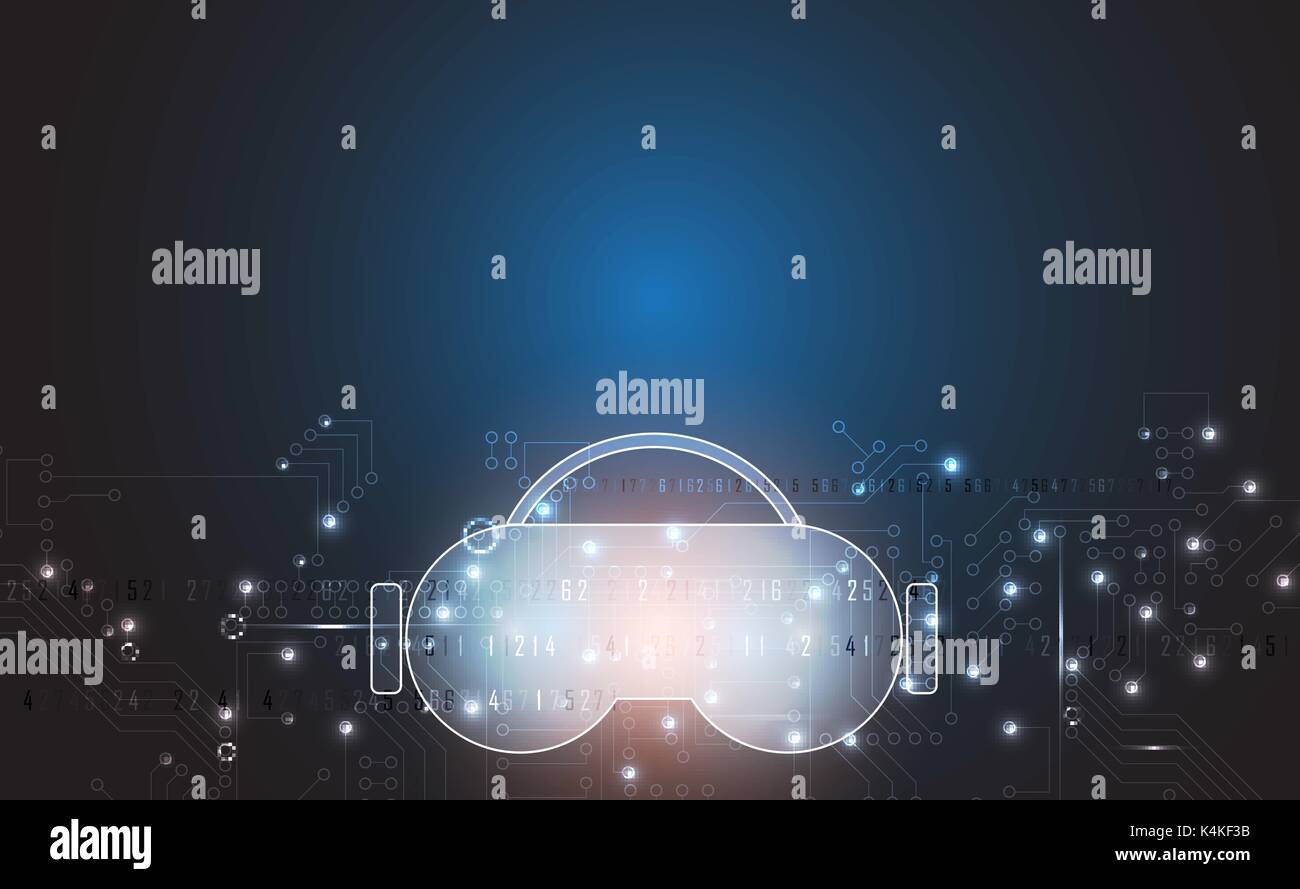 virtual reality in life future technology abstract background Stock ...