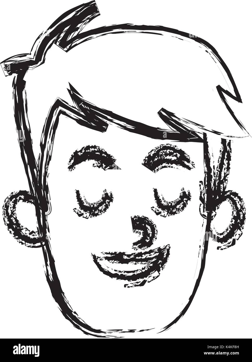 Man smiling with eyes closed Stock Vector Image & Art - Alamy