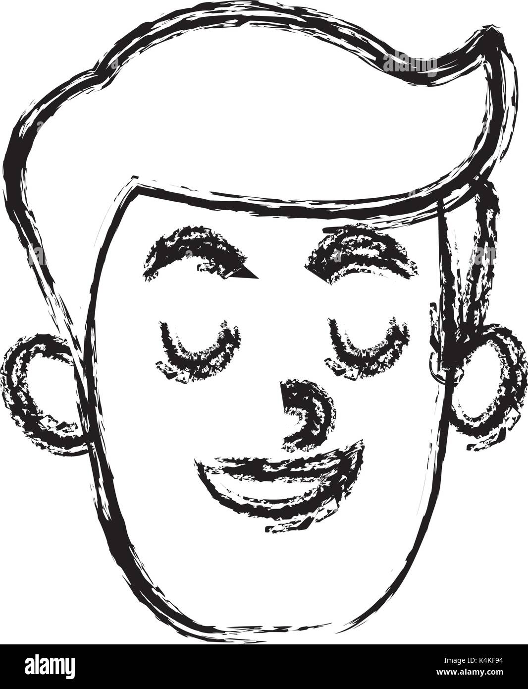 Man smiling with eyes closed Stock Vector Image & Art - Alamy