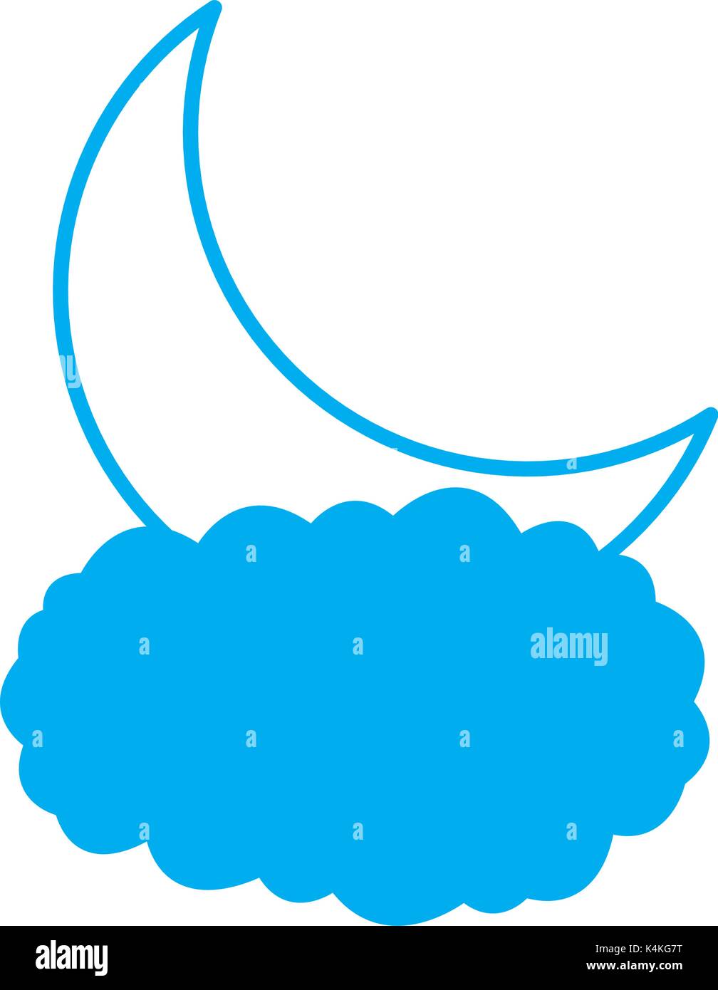 Moon and cloud Stock Vector Image & Art - Alamy