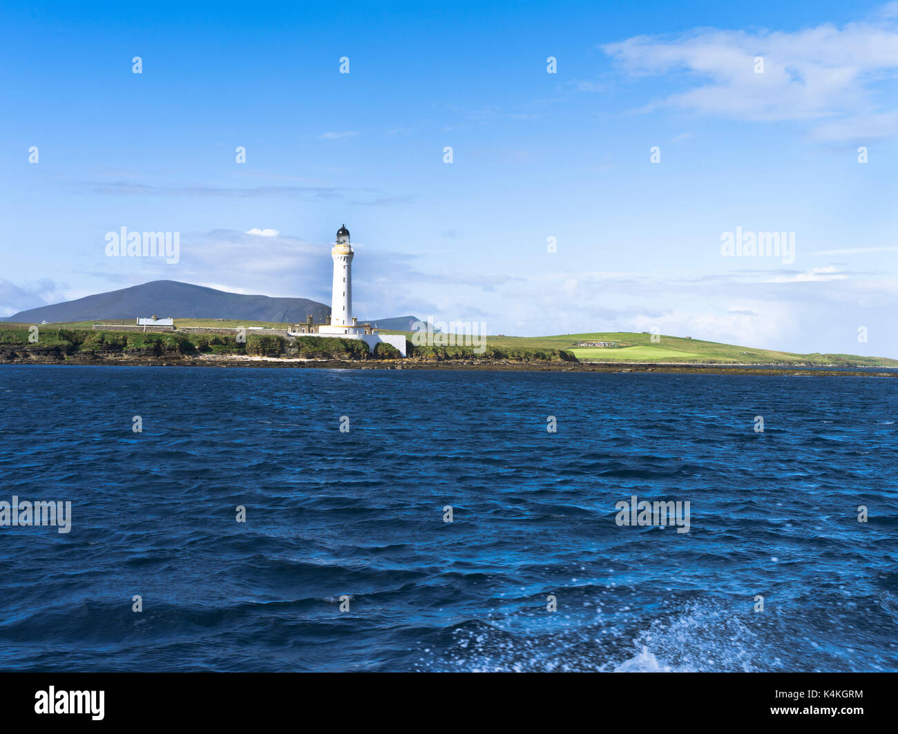 dh Hoy Sound High Lighthouse GRAEMSAY ORKNEY White tower Northern Lighthouse Board built by Alan Stevenson Scapa Flow scotland Stock Photo