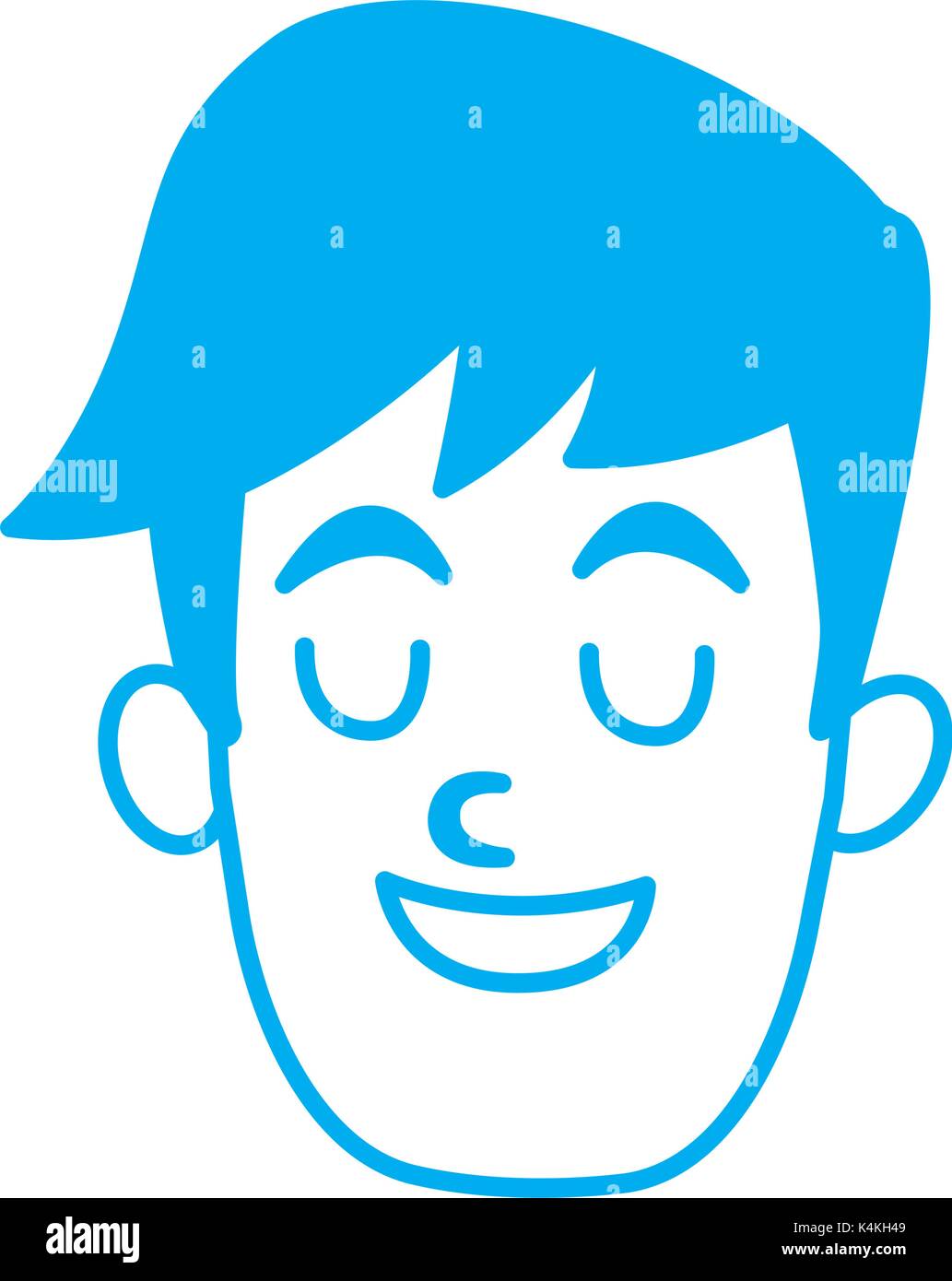 Man smiling with eyes closed Stock Vector Image & Art - Alamy