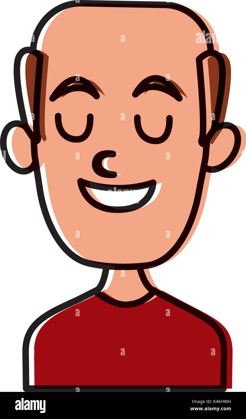 Man smiling with eyes closed Stock Vector Image & Art - Alamy