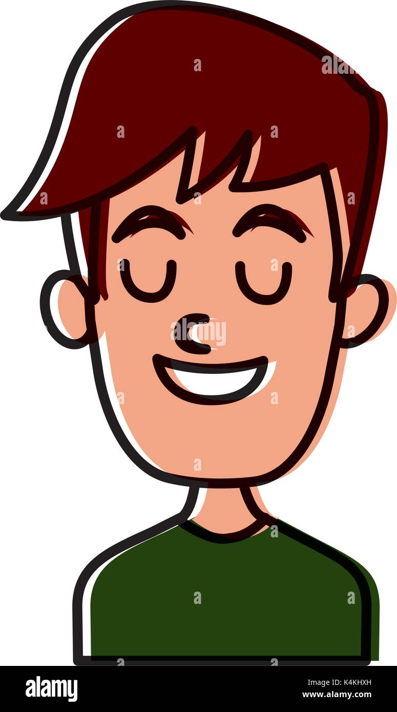 Man smiling with eyes closed Stock Vector Image & Art - Alamy