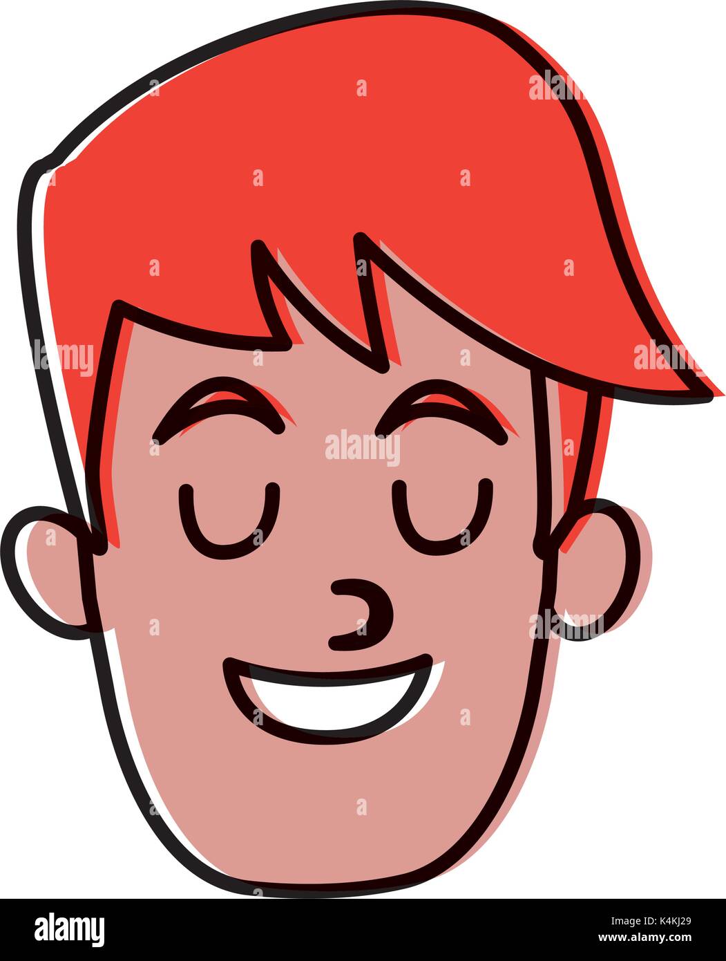 Man smiling with eyes closed Stock Vector Image & Art - Alamy