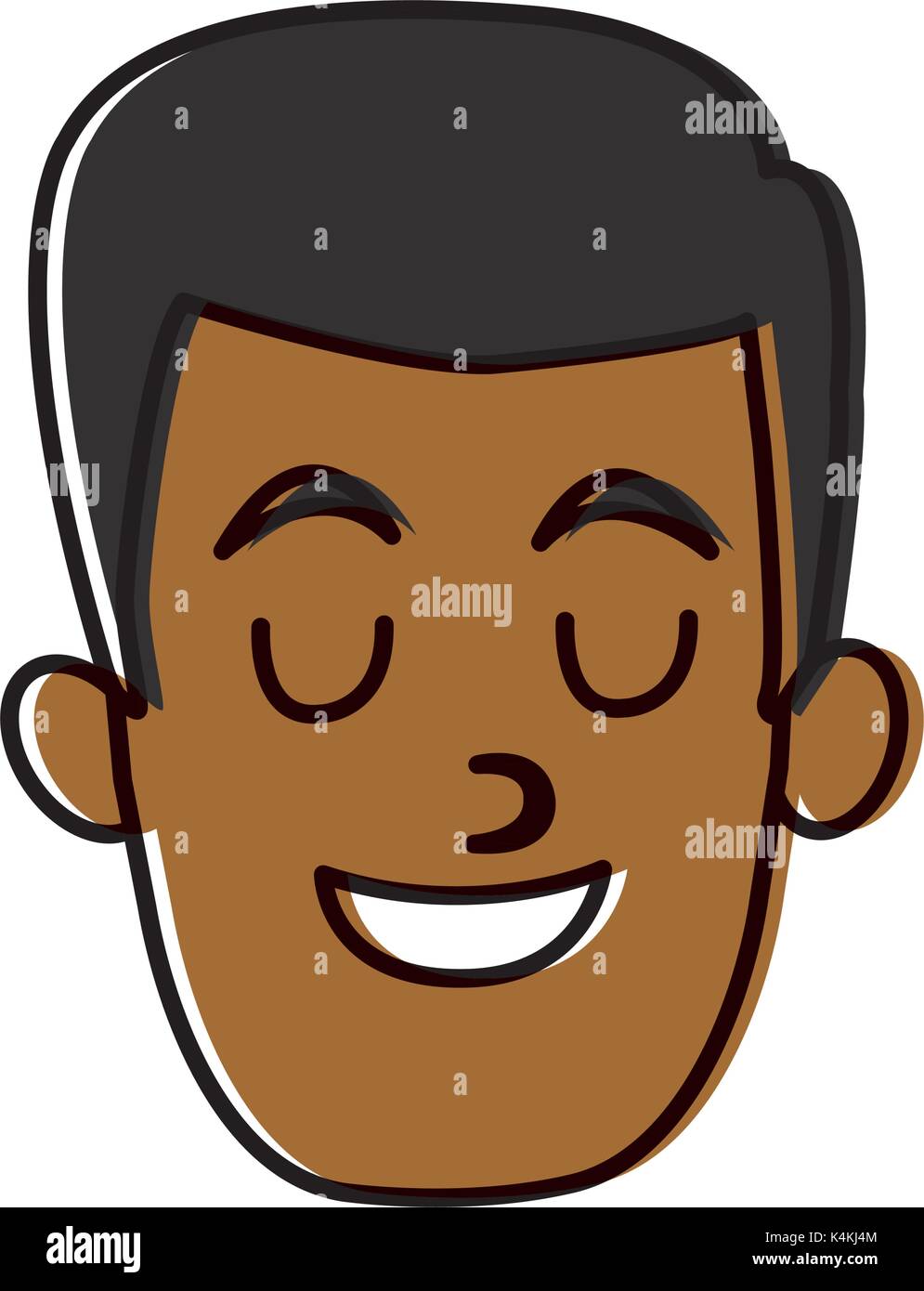 Man smiling with eyes closed Stock Vector Image & Art - Alamy
