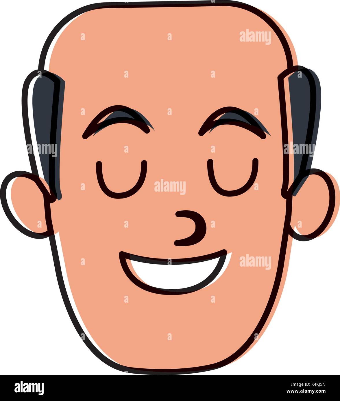 Man smiling with eyes closed Stock Vector Image & Art - Alamy