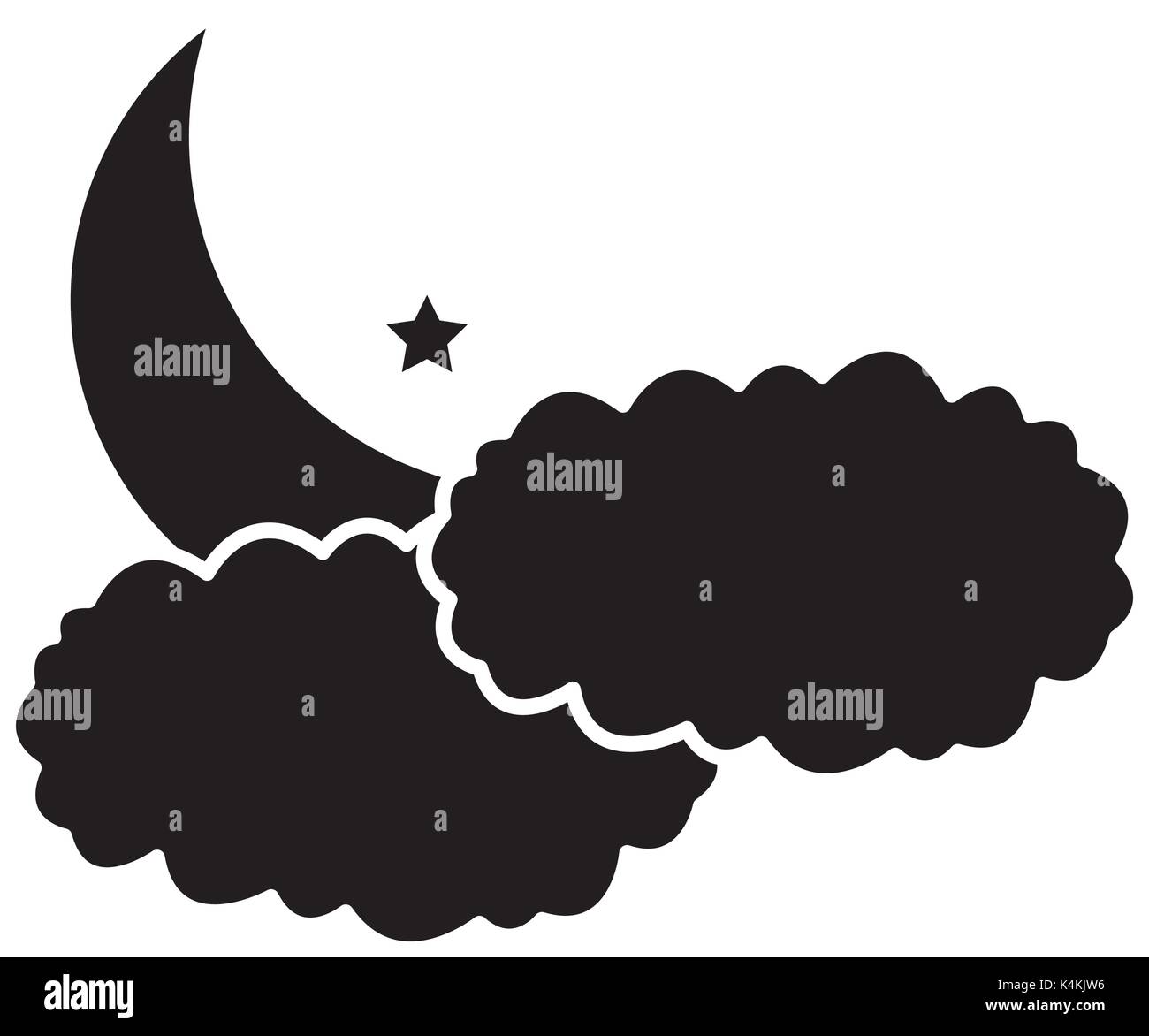 Moon And Cloud Stock Vector Image Art Alamy