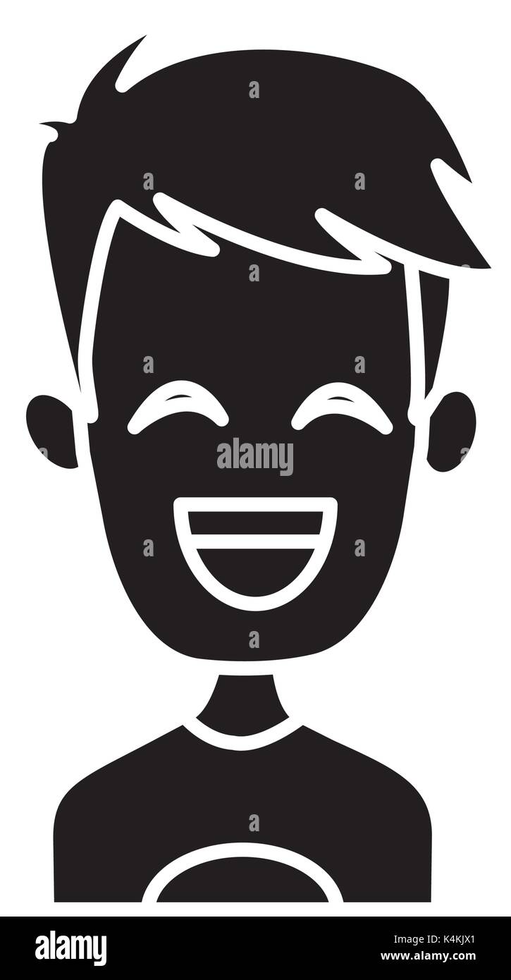 Man smiling with eyes closed Stock Vector Image & Art - Alamy