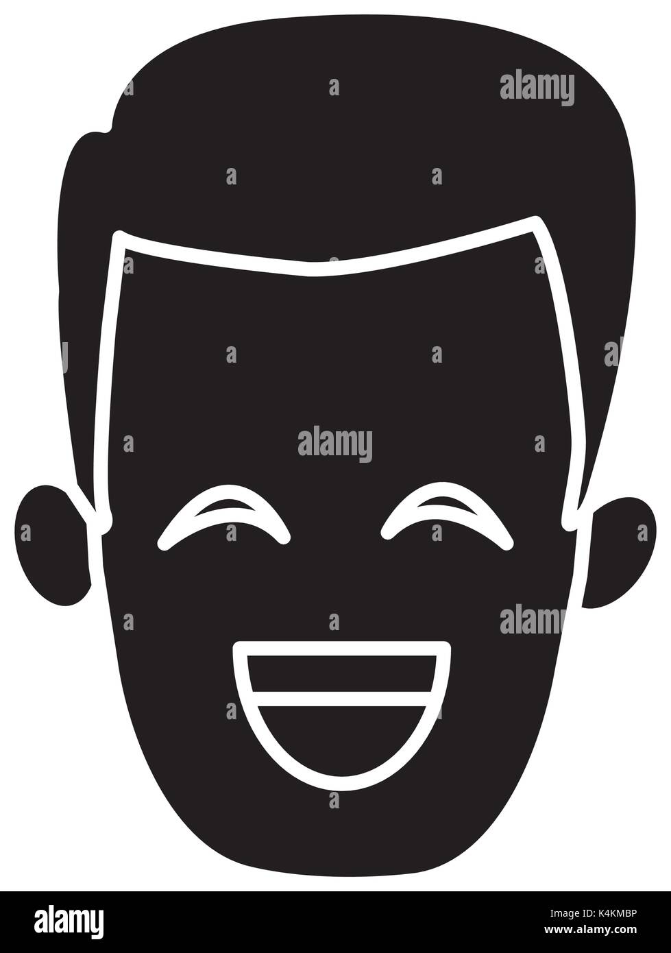 Man smiling with eyes closed Stock Vector Image & Art - Alamy