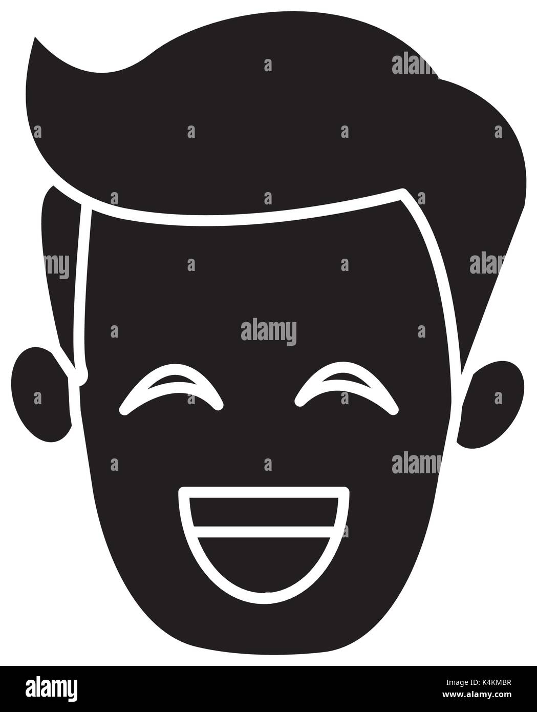 Man smiling with eyes closed Stock Vector Image & Art - Alamy
