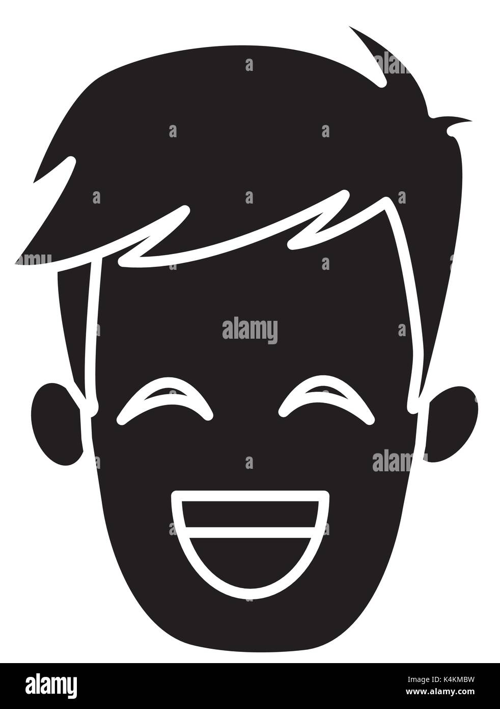 Man smiling with eyes closed Stock Vector Image & Art - Alamy