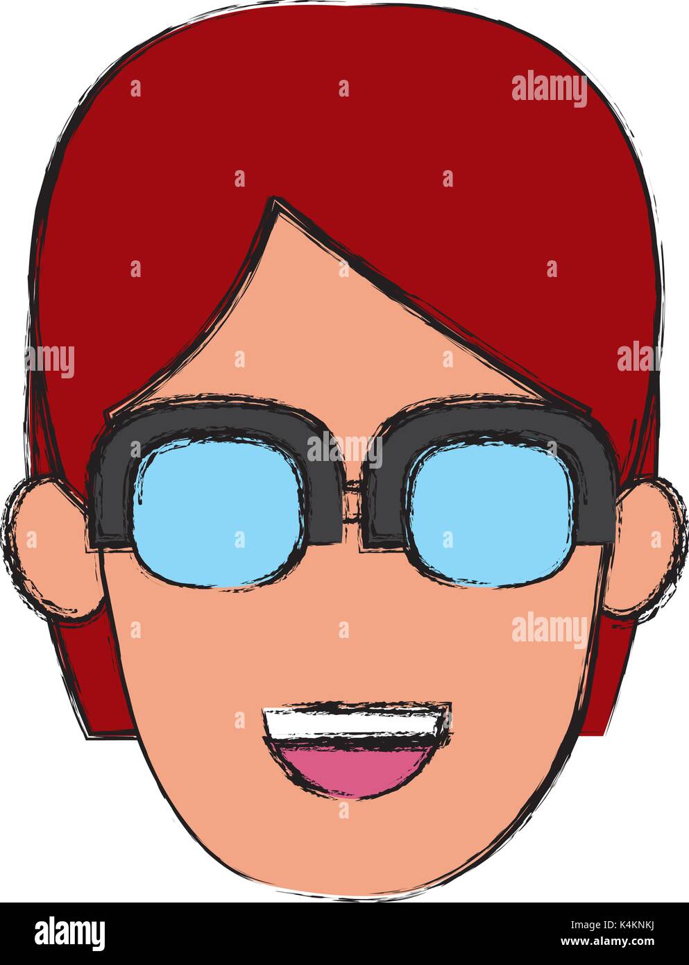 Woman with glasses Stock Vector Image & Art - Alamy